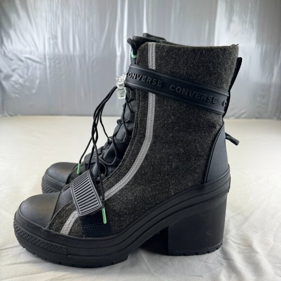 Converse GR82 Chuck Taylor All Star Chunky Boots 569634C Black Gray Women’s 10 - Picture 5 of 8